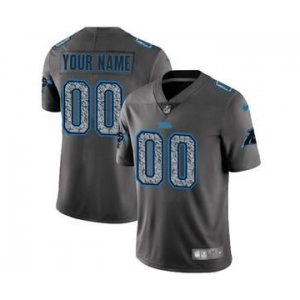 Men's Carolina Panthers Customized Gray Static Vapor Untouchable Custom Limited Football Jersey