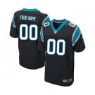 Men's Carolina Panthers Customized Black Team Color Custom Elite Football Jersey