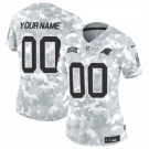 Women's Carolina Panthers Active Player Custom 2024 F.U.S.E Arctic Camo Salute To Service Limited Stitched Football Jersey