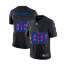 Men's Buffalo Bills Custom Team Logo Dual Overlap Limited Football Jersey Black