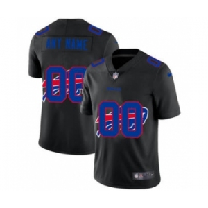Men's Buffalo Bills Custom Team Logo Dual Overlap Limited Football Jersey Black