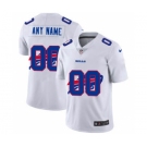 Men's Buffalo Bills Custom White Team Logo Dual Overlap Limited Football Jersey