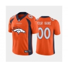 Men's Broncos Custom Orange Football Team Big Logo Fashion Vapor Limited Jersey