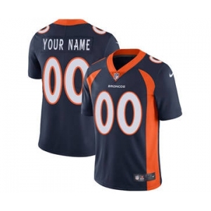 Men's Denver Broncos Customized Navy Blue Alternate Vapor Untouchable Custom Limited Football Jersey