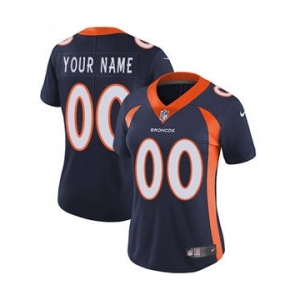 Women's Denver Broncos Navy Blue Alternate Customized Jersey