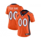 Women's Denver Broncos Orange Home Customized Jersey