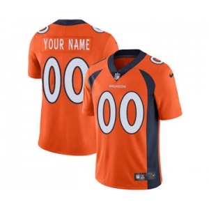 Youth Denver Broncos Customized Orange Team Color Custom Football Jersey