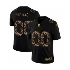 Men's Arizona Cardinals Custom Black Flocked Lightning Vapor Limited Football Jersey