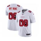 Men's Arizona Cardinals Custom White Team Logo Dual Overlap Limited Football Jersey