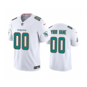 Men's Miami Dolphins Active Player Custom White 2023 F.U.S.E Vapor Limited Stitched Football Jersey