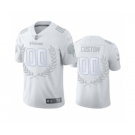 Men's Vikings Custom White Platinum Stitched Olive Branch MVP Edition Limited Jersey