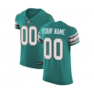 Men's Miami Dolphins Customized Aqua Green Alternate Vapor Untouchable Custom Elite Football Jersey