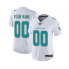 Women's Miami Dolphins Customized White Road Jersey