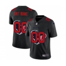 Men's Houston Texans Custom Team Logo Dual Overlap Limited Football Jersey Black