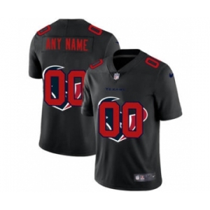 Men's Houston Texans Custom Team Logo Dual Overlap Limited Football Jersey Black