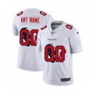 Men's Houston Texans Custom White Team Logo Dual Overlap Limited Football Jersey