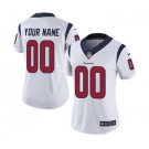 Women's Houston Texans White Road Customized Jersey