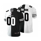 Men's Atlanta Falcons Custom Black V White Peace Split Vapor Untouchable Limited Football Jersey