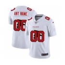 Men's Atlanta Falcons Custom White Team Logo Dual Overlap Limited Football Jersey