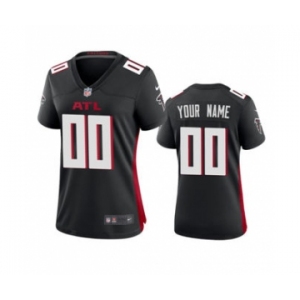 Women's Falcons Black Custom 2020 New Football Game Jersey