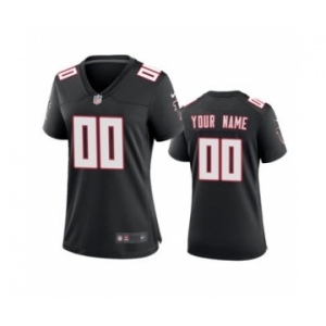 Women's Falcons Black Custom Throwback 2020 New Football Game Jersey