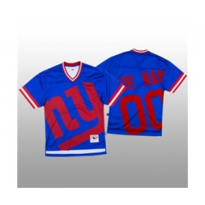 Men's New York Giants Custom Blue Mitchell & Nell Big Face Fashion Limited Football Jersey