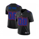 Men's New York Giants Custom Team Logo Dual Overlap Limited Football Jersey Black