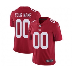 Men's New York Giants Customized Red Alternate Vapor Untouchable Custom Limited Football Jersey