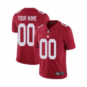Men's New York Giants Customized Red Stitched Football Limited Inverted Legend Jersey