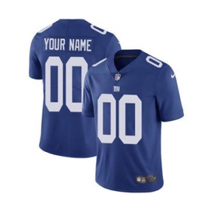 Men's New York Giants Customized Royal Blue Team Color Vapor Untouchable Custom Limited Football Jersey