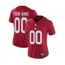 Women's New York Giants Customized Red Alternate Jersey