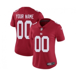 Women's New York Giants Customized Red Alternate Jersey