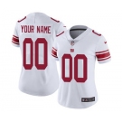Women's New York Giants Customized White Road Jersey
