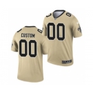 Men's New Orleans Saints ACTIVE PLAYER Custom Gold 2021 Inverted Legend Stitched Jersey