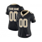 Women's New Orleans Saints Customized Black Home Jersey