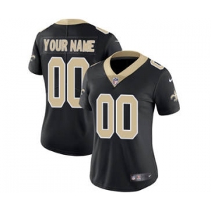 Women's New Orleans Saints Customized Black Home Jersey