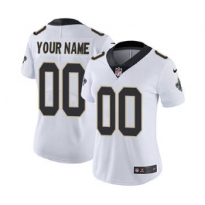 Women's New Orleans Saints Customized White Road Jersey