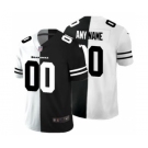 Men's Seattle Seahawks Custom Black V White Peace Split Vapor Untouchable Limited Football Jersey