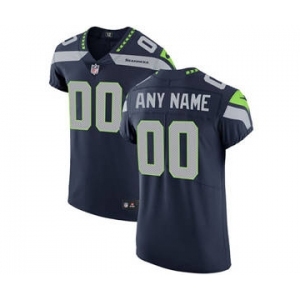 Men's Seattle Seahawks Customized Navy Blue Team Color Vapor Untouchable Custom Elite Football Jersey