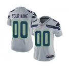 Women's Seattle Seahawks Customized Grey Alternate Jersey