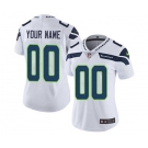 Women's Seattle Seahawks Customized White Road Jersey