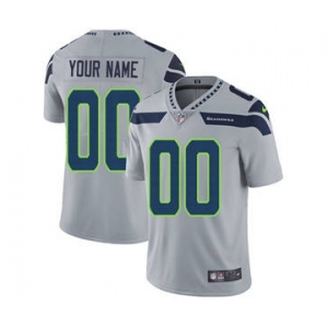 Youth Seattle Seahawks Customized Grey Alternate Custom Football Jersey