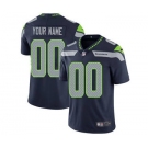 Youth Seattle Seahawks Customized Navy Blue Team Color Custom Football Jersey