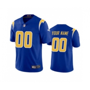 Men's Chargers Custom 2nd Royal Alternate 2020 Football Stitched Vapor Limited Jerse
