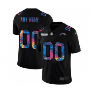 Men's Los Angeles Chargers Custom Multi-Color Black 2020 Crucial Catch Vapor Untouchable Limited Football Jersey