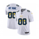 Men's Los Angeles Chargers Custom White Team Logo Dual Overlap Limited Football Jersey