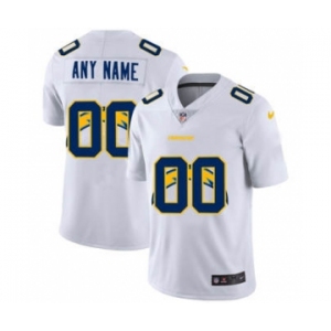 Men's Los Angeles Chargers Custom White Team Logo Dual Overlap Limited Football Jersey