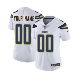 Women's Los Angeles Chargers White Road Customized Jersey