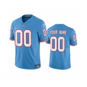 Men's Tennessee Titans Active Player Custom Light Blue 2023 F.U.S.E. Vapor Limited Throwback Stitched Football Jersey