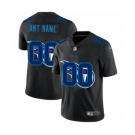 Men's Tennessee Titans Custom Team Logo Dual Overlap Limited Football Jersey Black